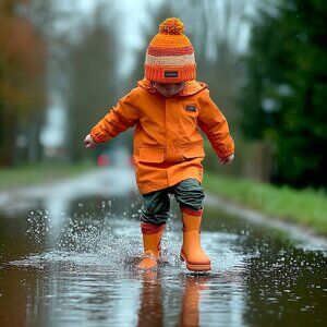 Tangerine Rain Boots